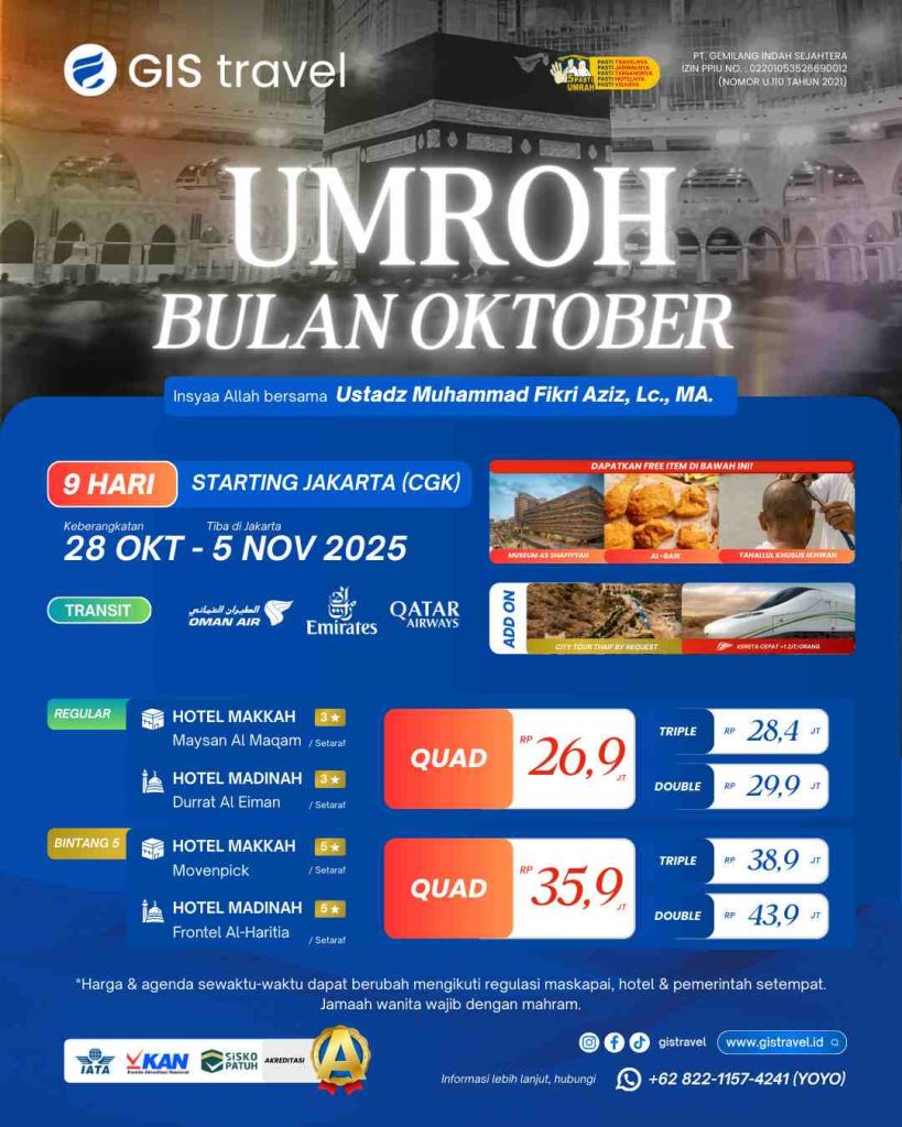 paket umroh gis travel oktober