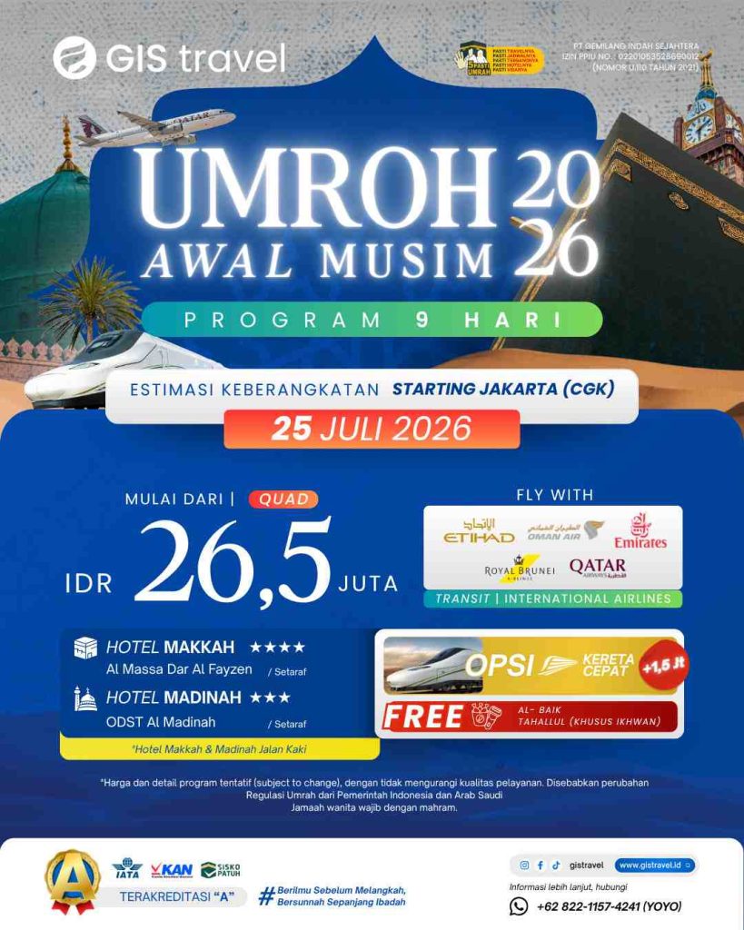 Paket umroh juli 2026 gis travel