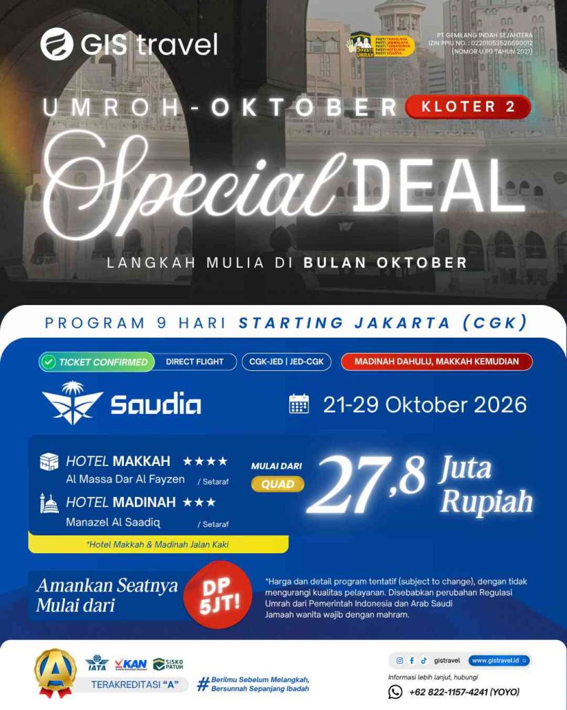 Paket umroh oktober 2026 gis travel